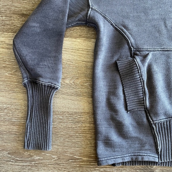 Free People Gray Hooded Sweatshirt - Picture 3 of 8